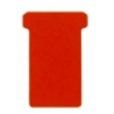 DJOIS T-cards, din hartie, 100buc/set, format 2 - (85 x 48mm, top 60mm) - rosu