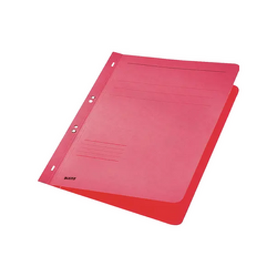 Dosar cu sina Leitz 1/1, carton, A4, cu capse, 170 coli, rosu