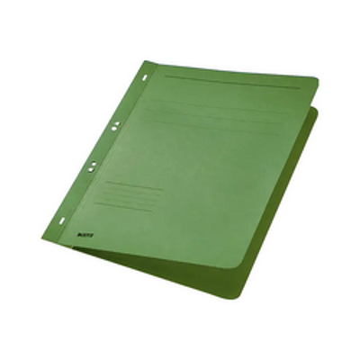 Dosar cu sina Leitz 1/1, carton, A4, cu capse, 170 coli, verde