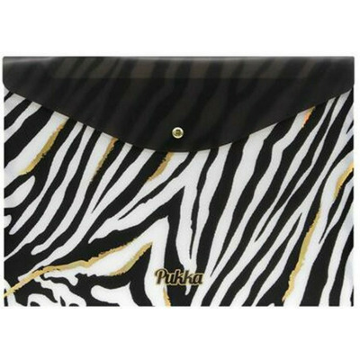 Dosar plic cu capsa Pukka Wild, A4, Zebra