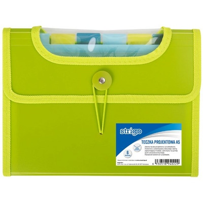 Dosar Strigo Plastic Extensibil A5 6 Compartimente Verde