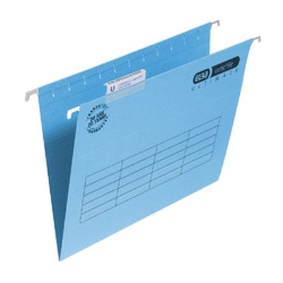 Dosar suspendabil cu eticheta, bagheta metalica, carton 330g/mp, Verticfile Ultimate - albastru