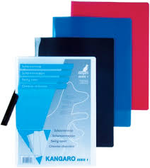 Dosar din plastic cu clema pivotanta, KANGARO - negru