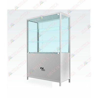 Dulap tip vitrina cu partea inferioara metalica 980x400x1610mm