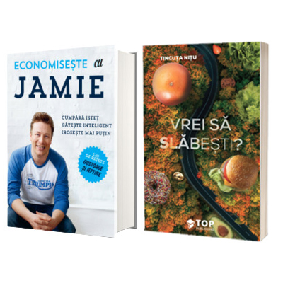 Set 2 carti despre nutritie: Economiseste cu Jamie si Vrei sa slabesti?