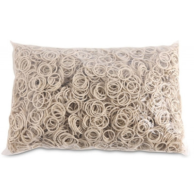Elastice pentru bani, 1.5mm grosime, D 20mm, 65% cauciuc, 1000g/punga, Office Products -culoare alba