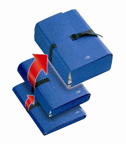 Mapa carton 390g/mp, cu burduf (max. 130 mm), inchidere cu arici, ELBA Clip"n"go