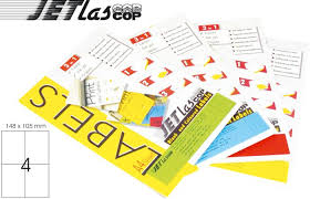 Etichete color autoadezive  4/A4, 105 x 148,5 mm, 25 coli/top, JETLASCOP - verde