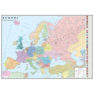 Europa. Harta politica 1600x1200mm, fara sipci