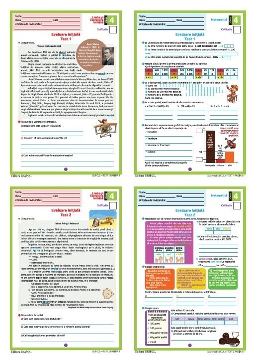 Evaluare initiala - clasa a IV-a