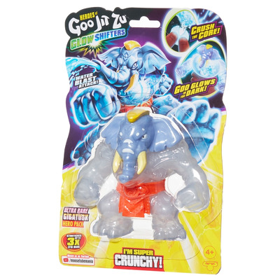 Figurina elastica Goo Jit Zu Glow Shifter Gigatusk