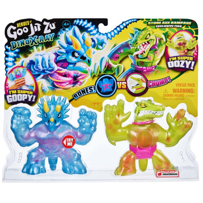 Figurina elastica Goo Jit Zu X-Ray Dino Tritops vs Shredz