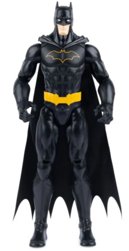 Figurina Spin Master Batman in Armura Gri si Elemente Galbene 25 cm