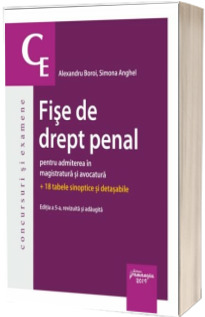 Fise de drept penal pentru admiterea in magistratura si avocatura