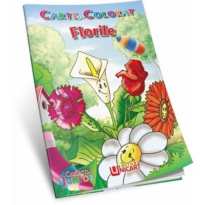 Florile. Carte de colorat