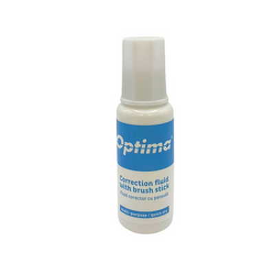 Fluid corector Optima, 10ml, cu pensula, pe baza de solvent