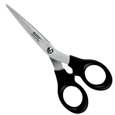 Foarfece pentru birou, otel inoxidabil, 165 mm, negru