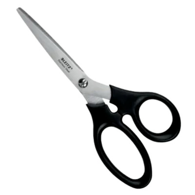 Foarfece pentru birou, otel inoxidabil, 185 mm, negru