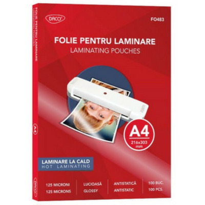 Folie laminare A4 125 microni 100/top
