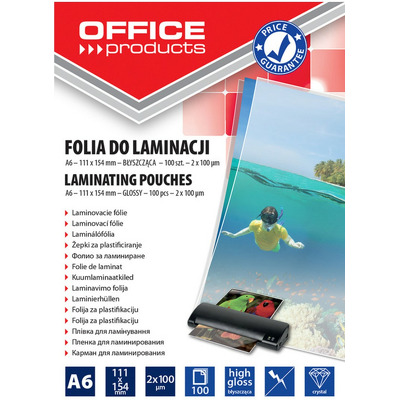 Folie pentru laminare, A6 100 microni 100buc/top Office Products