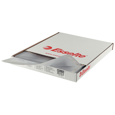 Folie protectie pentru documente,  55 microni, 100folii/cutie, Esselte - cristal