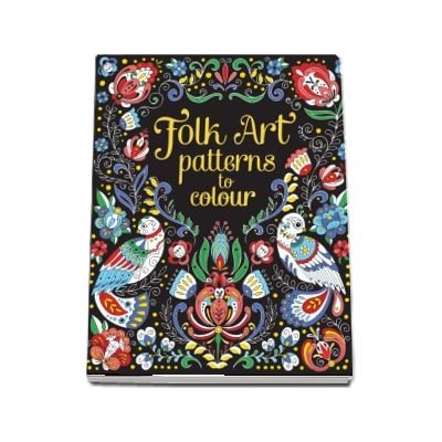 Folk art patterns to colour