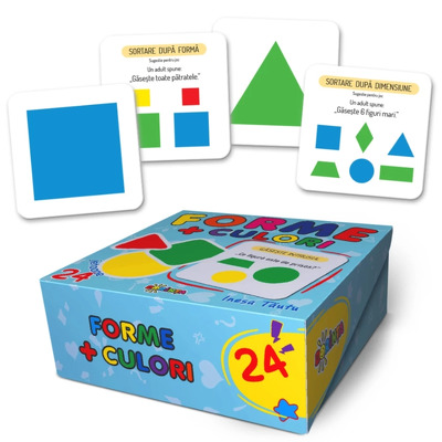 Forme + culori. 24 jetoane