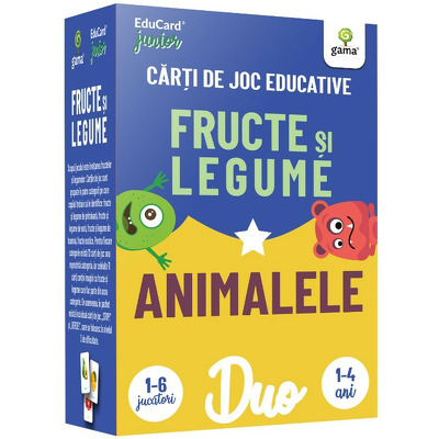 Fructe si legume - Animalele. DuoCard