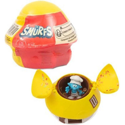 Galben Figurine si casuta ciuperca Strumfii