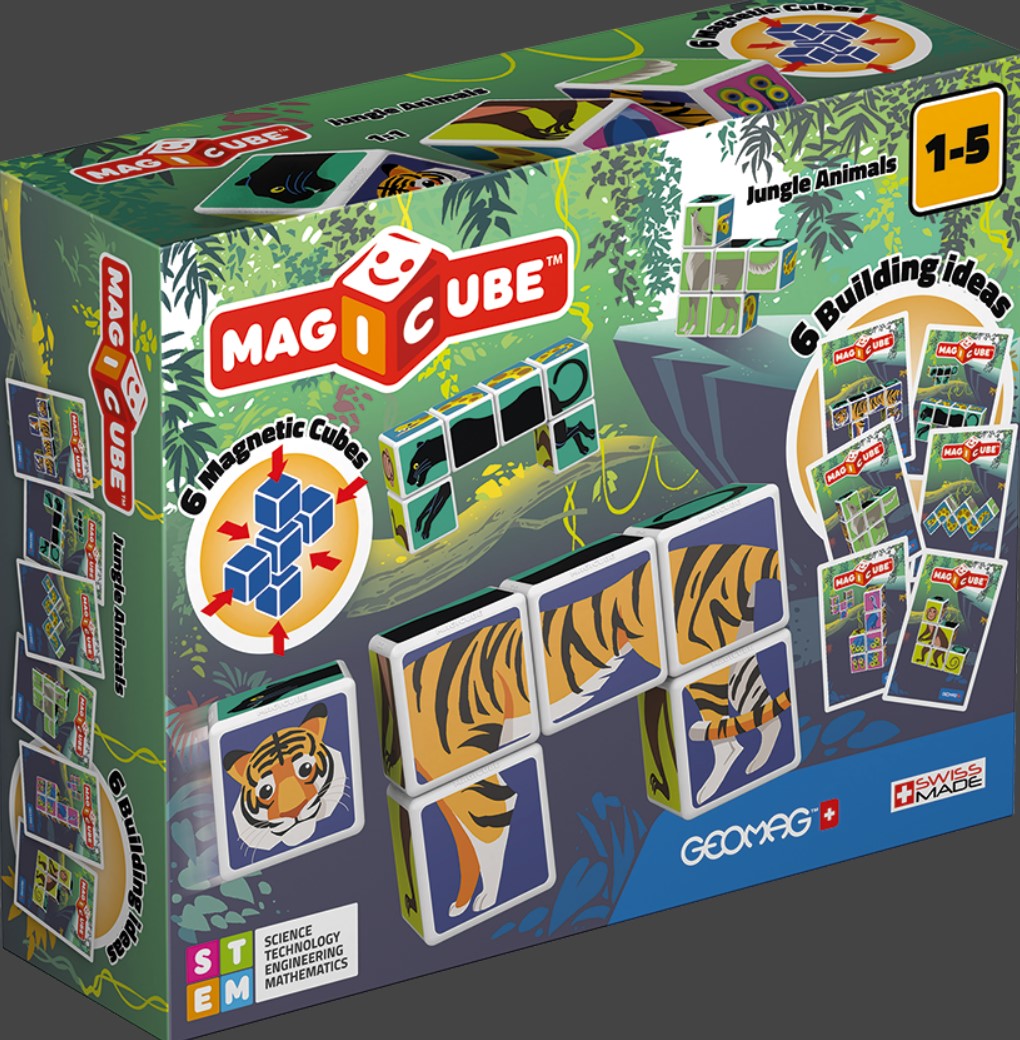 Geomag magicube jungla imprimata carduri 6 Piese