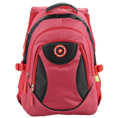 Ghiozdan adolescenti cu 3 compartimente, rosu/negru 46 cm