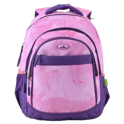 Ghiozdan adolescenti cu 4 compartimente roz/mov, 46 cm