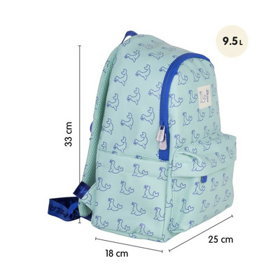 Ghiozdan scolar albastru, 33 cm