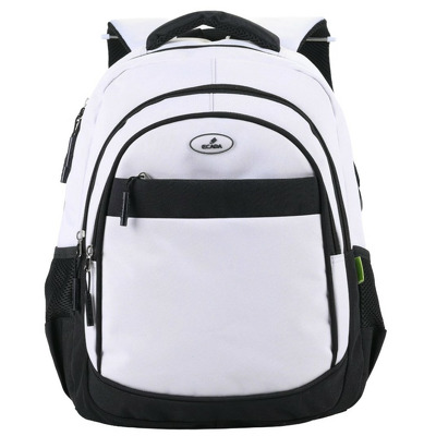 Ghiozdan scolar ECADA 61449, 46 cm, alb - negru