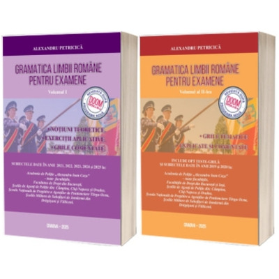 Gramatica limbii romane pentru examenul la Academia de Politie si Scolile de Agenti de Politie 2026, set 2 carti