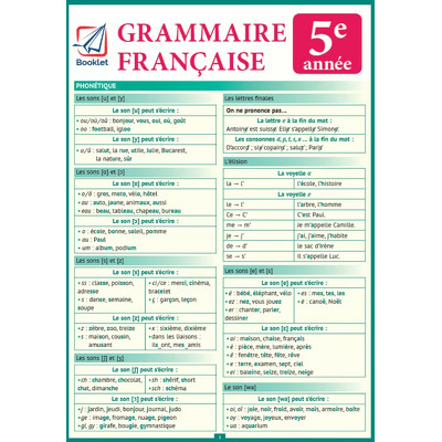 Grammaire francaise 5e annee