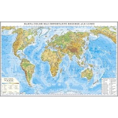 Harta celor mai importante resurse ale lumii 3500x2400 mm