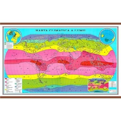 Harta climatica a lumii 1600x1000 mm