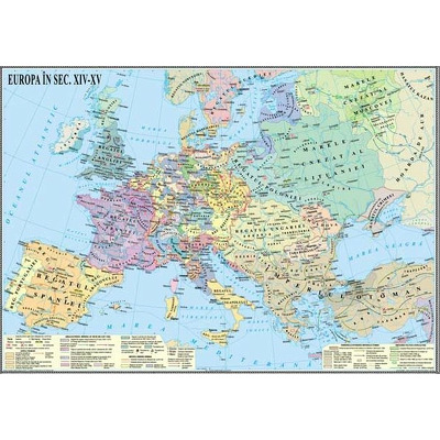 Harta Europa in secolele XIV-XV