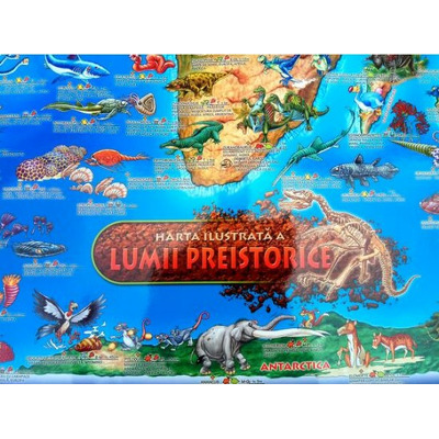 Harta ilustrata a lumii preistorice