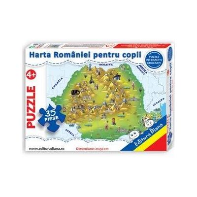 Harta Romaniei, puzzle cu 35 piese