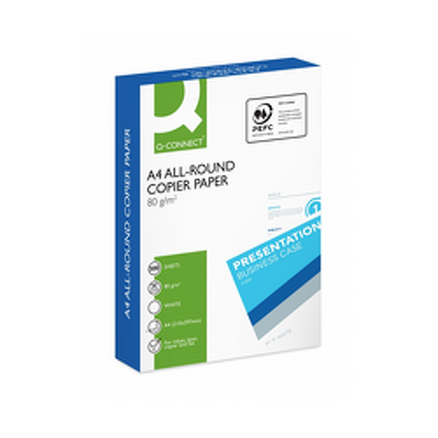 Hartie alba pentru copiator A4, 80gsm, 500coli/top, clasa C, Q-Connect