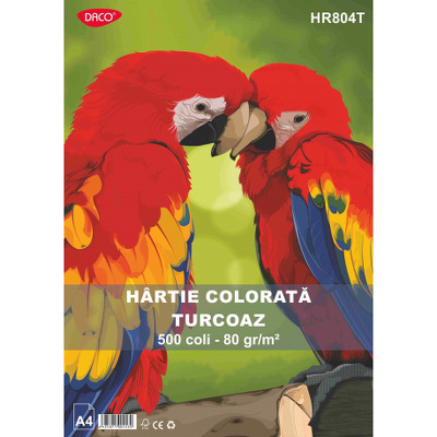 Hartie colorata HR804T 80g/mp A4 500C, turcoaz