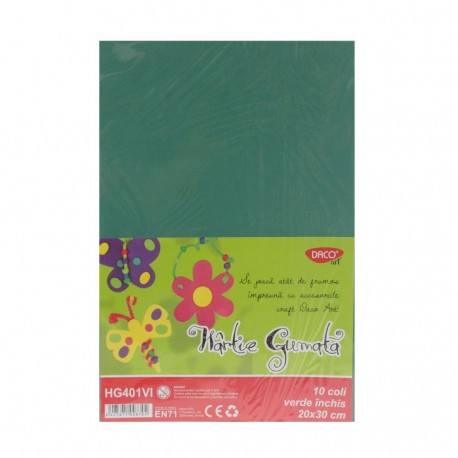 Hartie gumata verde inchis 10 coli, Daco