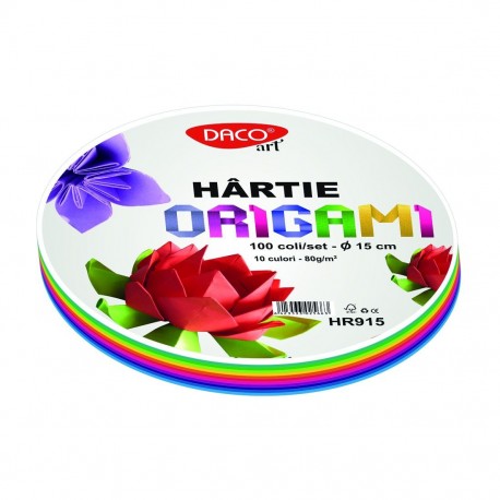 Hartie origami 15 cm, 100/ set, Daco