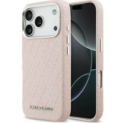 Husa Karl Lagerfeld Hardcase pentru iPhone 17 Pro Max, FW Stamped Karl MagSafe, roz