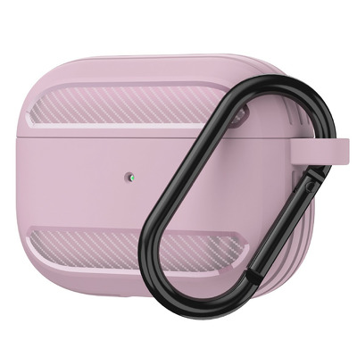 Husa Techsuit Carbon Silicone pentru AirPods 3, roz