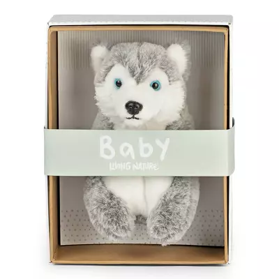 Husky Bebelus 17 cm in cutie - Jucarie de plus Living Nature