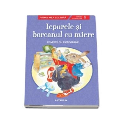 Iepurele si borcanul cu miere. Citesc cu ajutor (Nivelul 1)