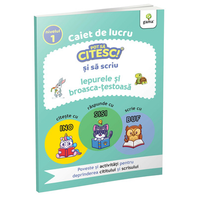 Iepurele si broasca-testoasa. Pot sa citesc si sa scriu. Nivelul 1